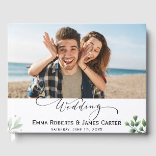 Chic Handwritten Photo Guest Book