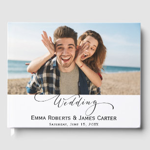 Chic Handwritten Photo Guest Book