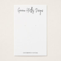 Chic Handwritten Script Earring Display Cards