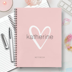 Chic Heart Blush Pink Notebook