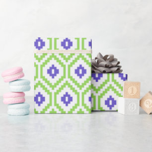 Chic Heartfelt Sophisticated Shimmering Kids Birth Wrapping Paper