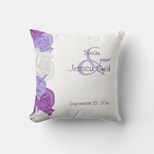 Chic Heirloom Roses Wedding Date Cushion