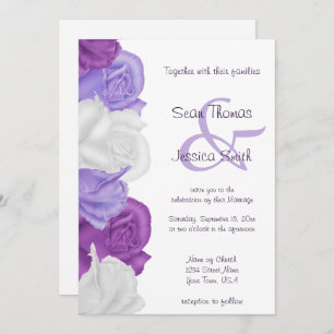 Chic Heirloom Roses Wedding Invitation