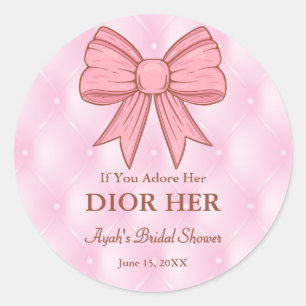 Chic High End Perfume Theme Pink Party Favour Classic Round Sticker