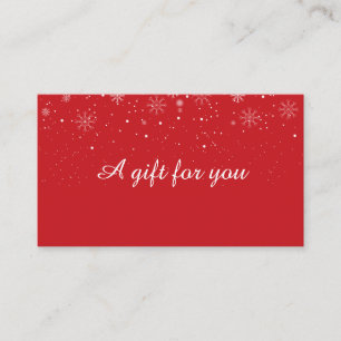 Chic Holiday Business Gift Certificate Snowflakes