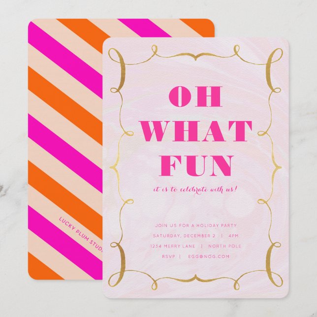 Chic Holiday Party Invitation (Front/Back)