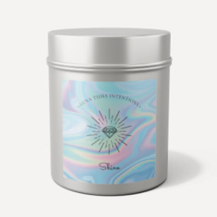Chic Holographic Magical Intention Candles Label