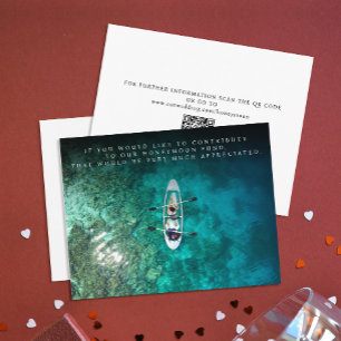 Chic Honeymoon Fund Donation Contribution QR Code Enclosure Card