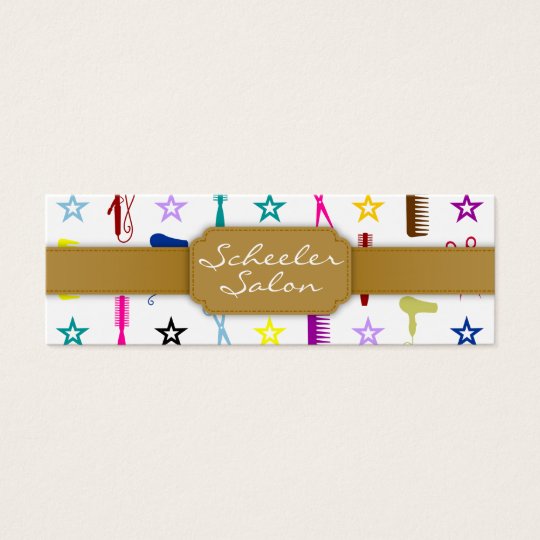 Chic Hues Multicolor - Custom Skinny Bizcard Mini Business Card