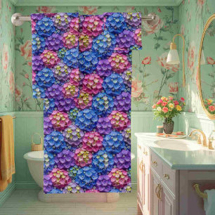 Chic Hydrangeas and Diamonds Towel Set