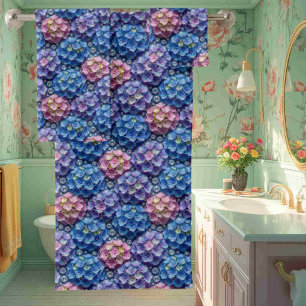 Chic Hydrangeas and Diamonds Towel Set