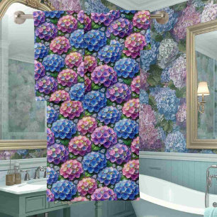Chic Hydrangeas and Diamonds Towel Set
