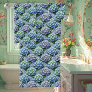 Chic Hydrangeas and Diamonds Towel Set