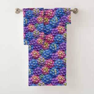 Chic Hydrangeas and Diamonds Towel Set