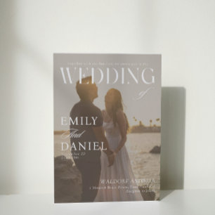 Chic In Style Photo Magazine Wedding Invitation