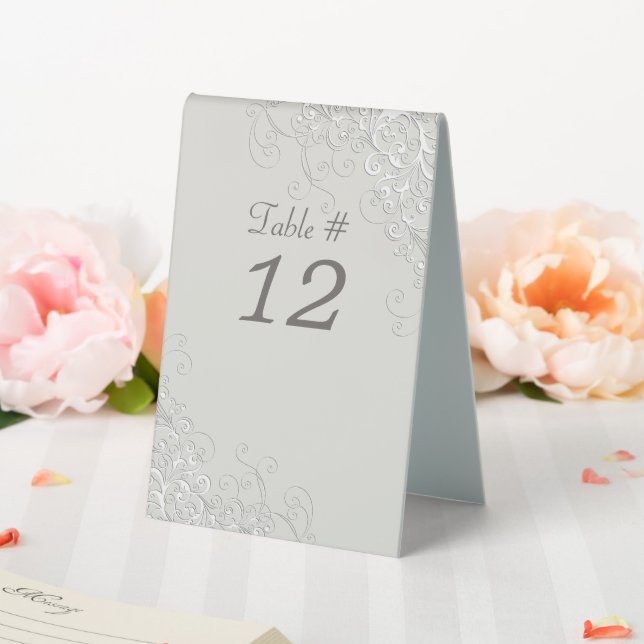Chic Ivory and White Classic Wedding Table Number (In SItu (Wedding))