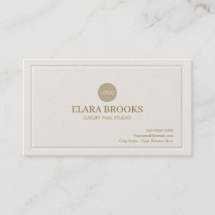 Chic Ivory Luxury Business Card