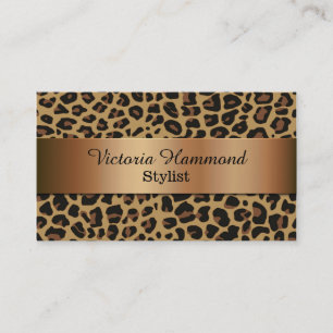 Chic Jaguar Pattern Business Card