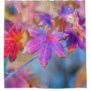 Chic Japanese Maple leaves Shower Curtain