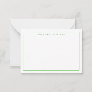 Chic Kelly Green Professional Simple Thin Border Card