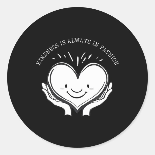 Chic Kindness Minimalist Fashion Statement Sticker (Front)