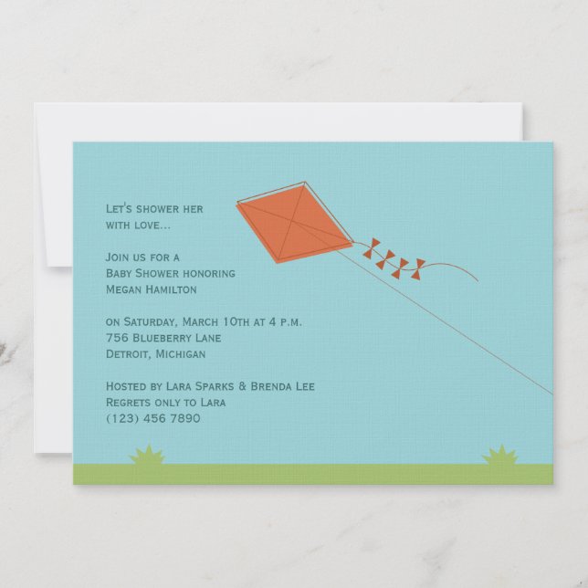 Chic Kite Baby Shower Invitation (Front)