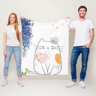 Chic Kitty Dreams Fleece Blanket
