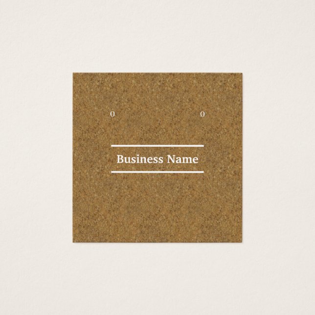 Chic kraft cork wood display cards (Front)