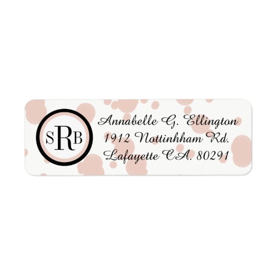 CHIC LABEL_PALE DOGWOOD PINK/WHITE /BLACK RETURN ADDRESS LABEL