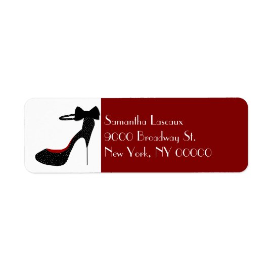Chic Ladies Stiletto High Heel Custom Return Address Label