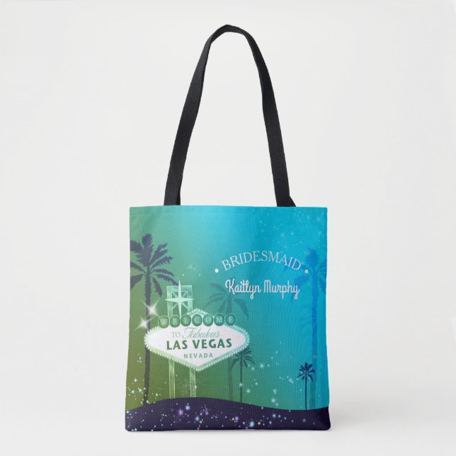 Chic Las Vegas Wedding Bridesmaid Gift Tote Bag (Front)
