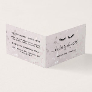 Chic Lashes Modern Beauty Makeup Artist Loyalty Business Card