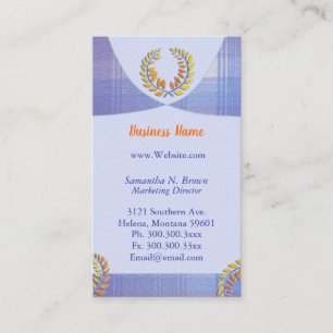 Chic Laurel Wreath Personalised Business Card