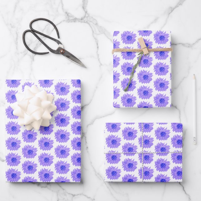Chic Lavender Flowers  Wrapping Paper Sheets (Front)