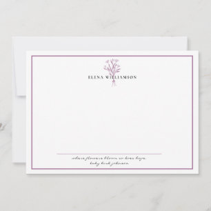 Chic Lavender Frame - Flowers & Hope Personalised Card