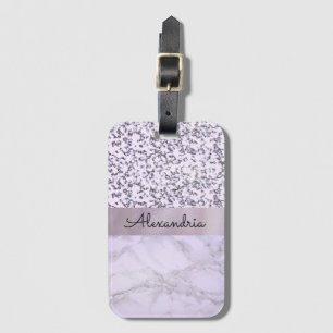 Chic Lavender Marble Luggage Tag