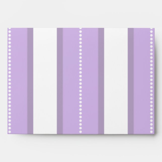 Chic Lavender Purple And White Stripes Pattern Envelope (Front)
