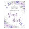 Chic Lavender Purple Floral Quinceañera Guest Book