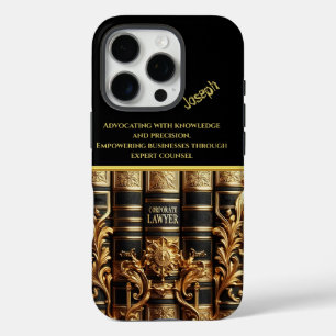 Chic Law Books Representing Corporate Expertise iPhone 16 Pro Case