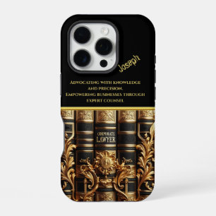 Chic Law Books Representing Corporate Expertise iPhone 16 Pro Case
