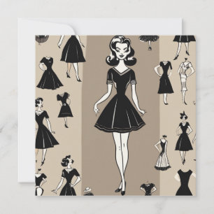 Chic LBD Card: Effortless Elegance Invitation