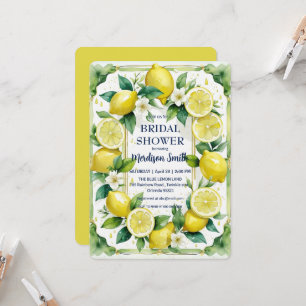 Chic Lemon Mediterranean Summer Bridal Shower   Invitation