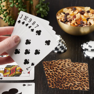 Chic Leopard Animal Print Playing Cards