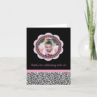 Chic Leopard Birthday Thank You Cards