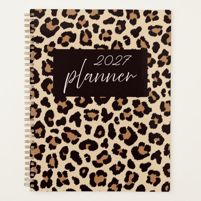 Chic Leopard Print 2027 Planner (Front)