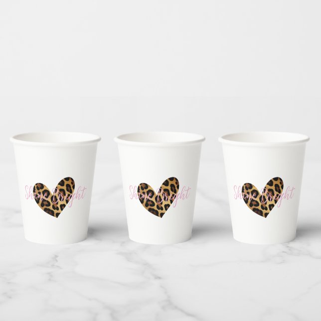 Chic Leopard Print Paper Cups (Multi)