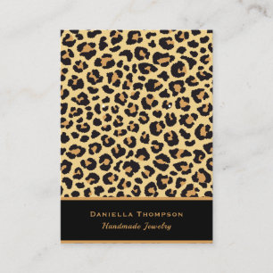 Chic Leopard Print Pattern Jewellery Earring Displ Business Card