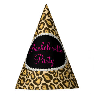 Chic Leopard Print Pearls, Bachelorette Party Hats