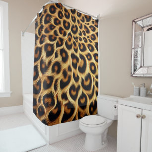 Chic leopard print shower curtain