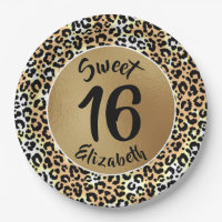 Chic Leopard Print Sweet 16 Birthday